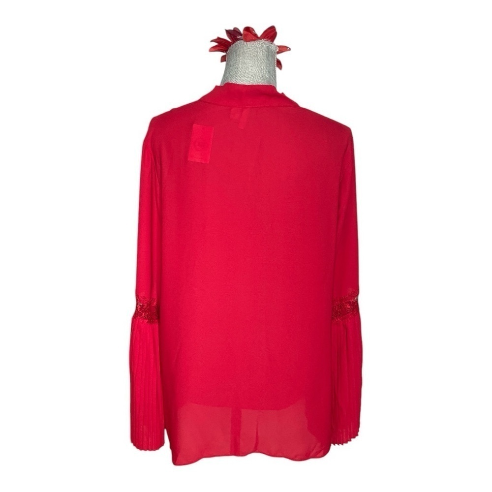 Cato Est. 1946 Red Bow Drop and accordion bell sleeves
Blouse/ Top Size L - Picture 4 of 13